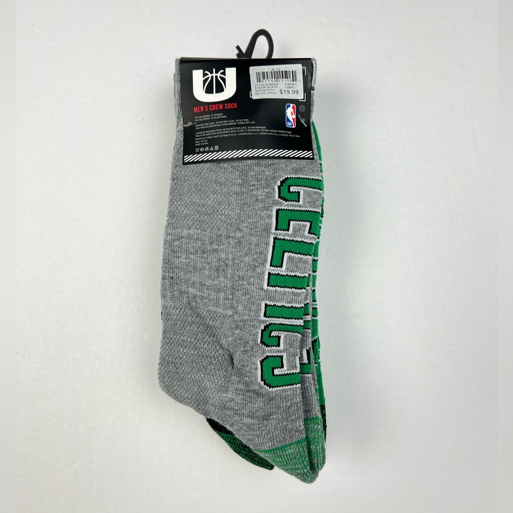 Boston Celtics Official NBA Licensed Apparel Ultra Crew Socks 3 Pair Size 6-12